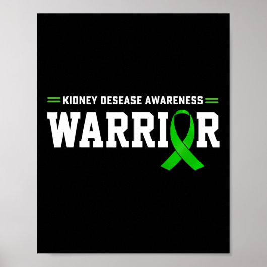 疾病認識度戦士サポート月グリーンリブ ポスター (正面)