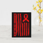 疾病認識度米国国旗Chd先天性甲 カード (黄色い花)