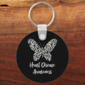 疾病認識度蝶ギフト2月衣服赤 キーホルダー (正面)