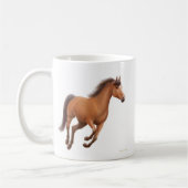 疾走する湾の去勢のマグ コーヒーマグカップ (左)