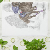 疾走する競走馬 キッチンタオル (折り畳み)