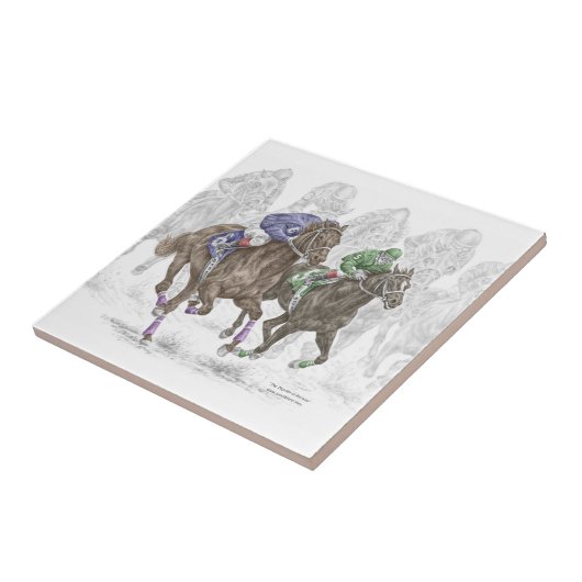 疾走する競走馬 タイル (側面)