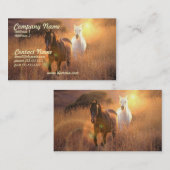 疾走する野生の馬の名刺 名刺 (正面/裏面)