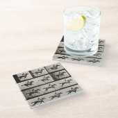 疾走する馬のジョッキーは、「Animaからの627をめっきします ガラスコースター (アングル)