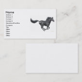 疾走する馬のプロフィールカード 名刺 (正面/裏面)