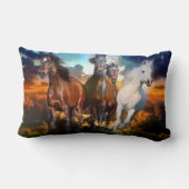 疾走する馬の枕クッション ランバークッション (裏面)