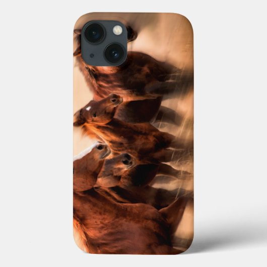 疾走する馬、ブレと飛ぶたてがみ Case-Mate iPhoneケース (裏面)