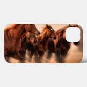 疾走する馬、ブレと飛ぶたてがみ Case-Mate iPhoneケース (裏面 (横))