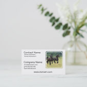 疾走するFriesianの馬の名刺 名刺 (スタンド正面)