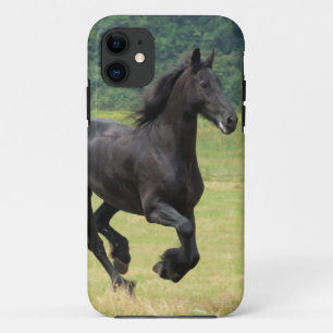 疾走するFriesianの馬 iPhone 11 ケース