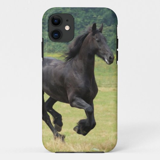 疾走するFriesianの馬 Case-Mate iPhoneケース (裏面)