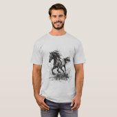 疾走馬ステンシルアート Tシャツ (正面フル)