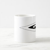 疾風の船外モーターの陶磁器のコーヒー・マグ コーヒーマグカップ (中央)