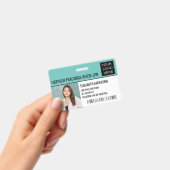 病カスタム院の写真ID （ロゴ付き） バッジ (手持ち)