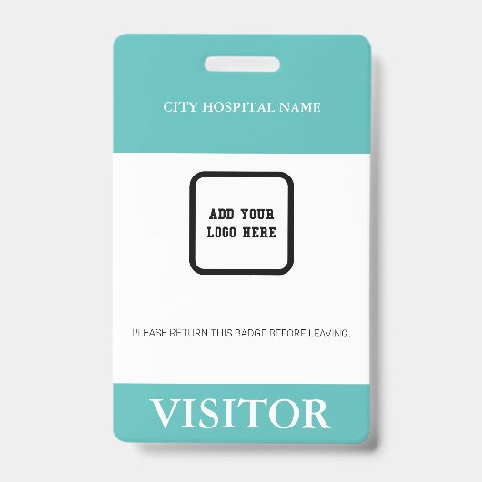 病カスタム院来院者パスバーコードロゴIDバッジ バッジ (表面)