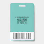 病シンプル院医療ID バッジ (裏面)