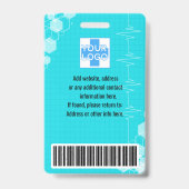 病パーソナライズされた院の従業員ID、写真、名前 バッジ (裏面)