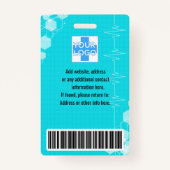 病パーソナライズされた院の従業員ID、写真、名前 バッジ (裏面)