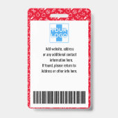 病パーソナライズされた院の従業員ID、写真、名前 バッジ (裏面)