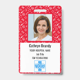 病パーソナライズされた院の従業員ID、写真、名前 バッジ
