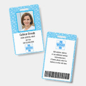 病パーソナライズされた院の従業員ID、写真、名前 バッジ (正面＆裏面)