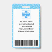 病パーソナライズされた院の従業員ID、写真、名前 バッジ (裏面)