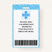 病パーソナライズされた院の従業員ID、写真、名前 バッジ (裏面)