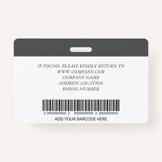 病パーソナライズされた院従業員写真IDバッジ バッジ (裏面)