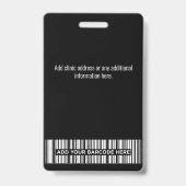 病パーソナライズされた院従業員合計黒ID バッジ (裏面)