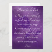 病人の回復祈りの言葉Get Well Card (正面/裏面)