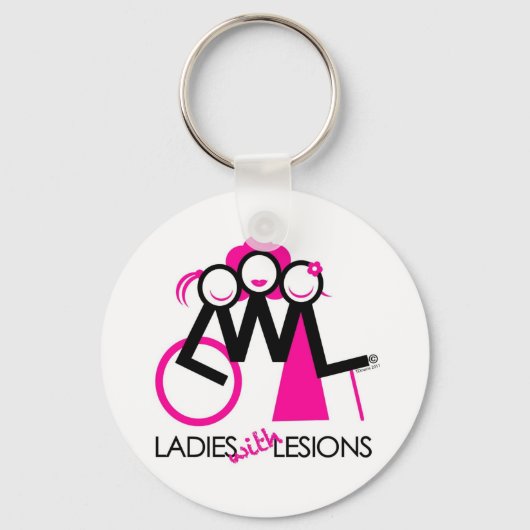 病変を有する女性 キーホルダー (正面)