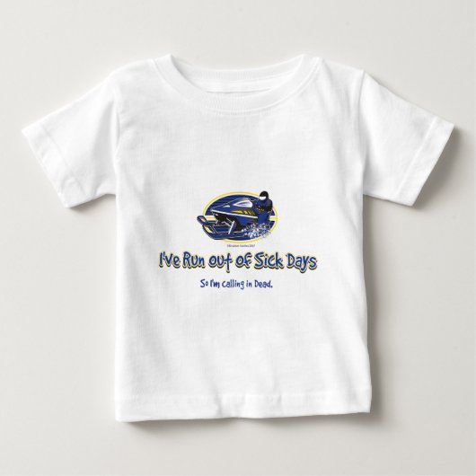 病欠日数+切れ+[便利 ベビーTシャツ (正面)