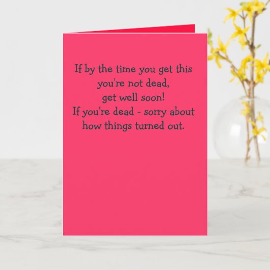 病気か死んだ カード (黄色い花)