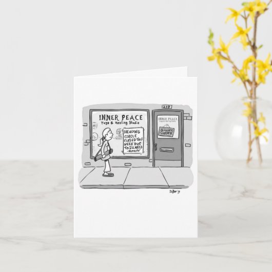 病気が治療の円の閉鎖した原因で カード (黄色い花)