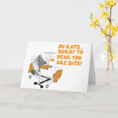 病気だと聞いて残念だ カード (黄色い花)