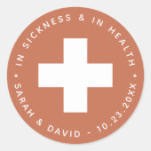 病気と健康のテラコッタ緊急キット ラウンドシール (正面)