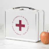 病気と健康のブルゴーニュ救急用具 メタルランチボックス (インサイチュ)