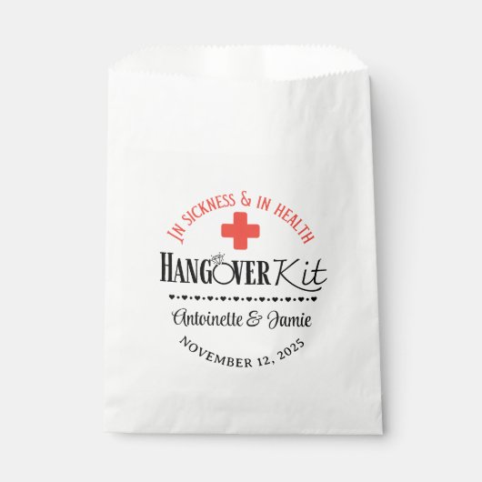 病気と健康の結婚二日酔いキット赤|Blk フェイバーバッグ (正面)