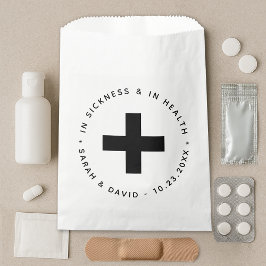 病気と健康の黒と白の二日酔いキット フェイバーバッグ