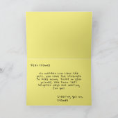 病気などの困難な時間のための感情移入カード 案内状 (内部)