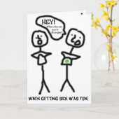 病気になった時はおもしろい。 カード (黄色い花)