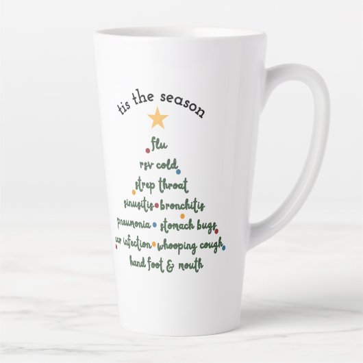 病気になる季節 カフェラテマグ (右)