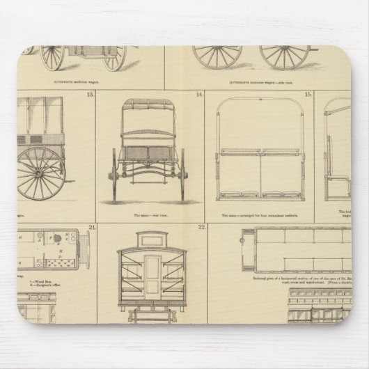 病気に気で負傷した マウスパッド (正面)