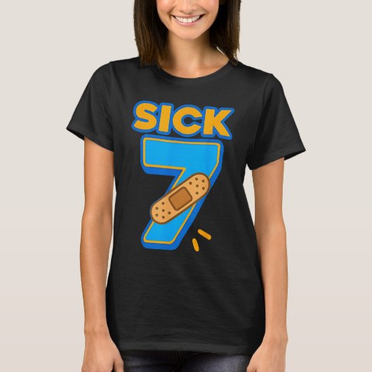 病気のセブンメームシックスセブン病気の7 楽しい誕生日 Tシャツ (正面)