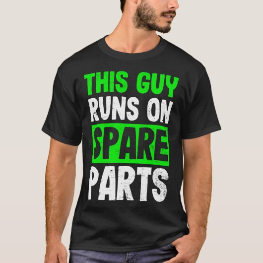 病気のデザイン男がスペアセパートギフトで実行1 Tシャツ (正面)