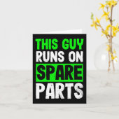 病気のデザイン走のギフトの男 カード (黄色い花)