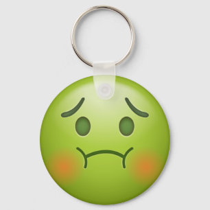 病気のノートEmojiは直面します キーホルダー