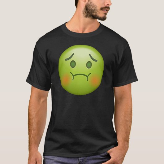病気のノートEmojiは直面します Tシャツ (正面)