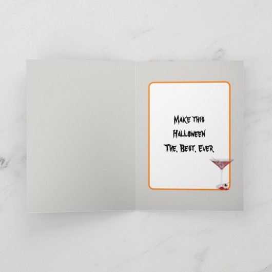 病気のハロウィーンカボチャ シーズンカード (内部)