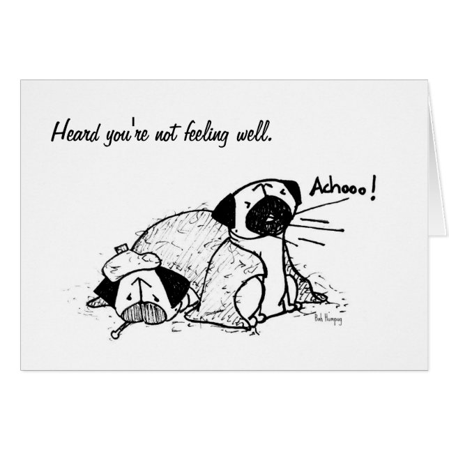 病気のパグ (正面横)